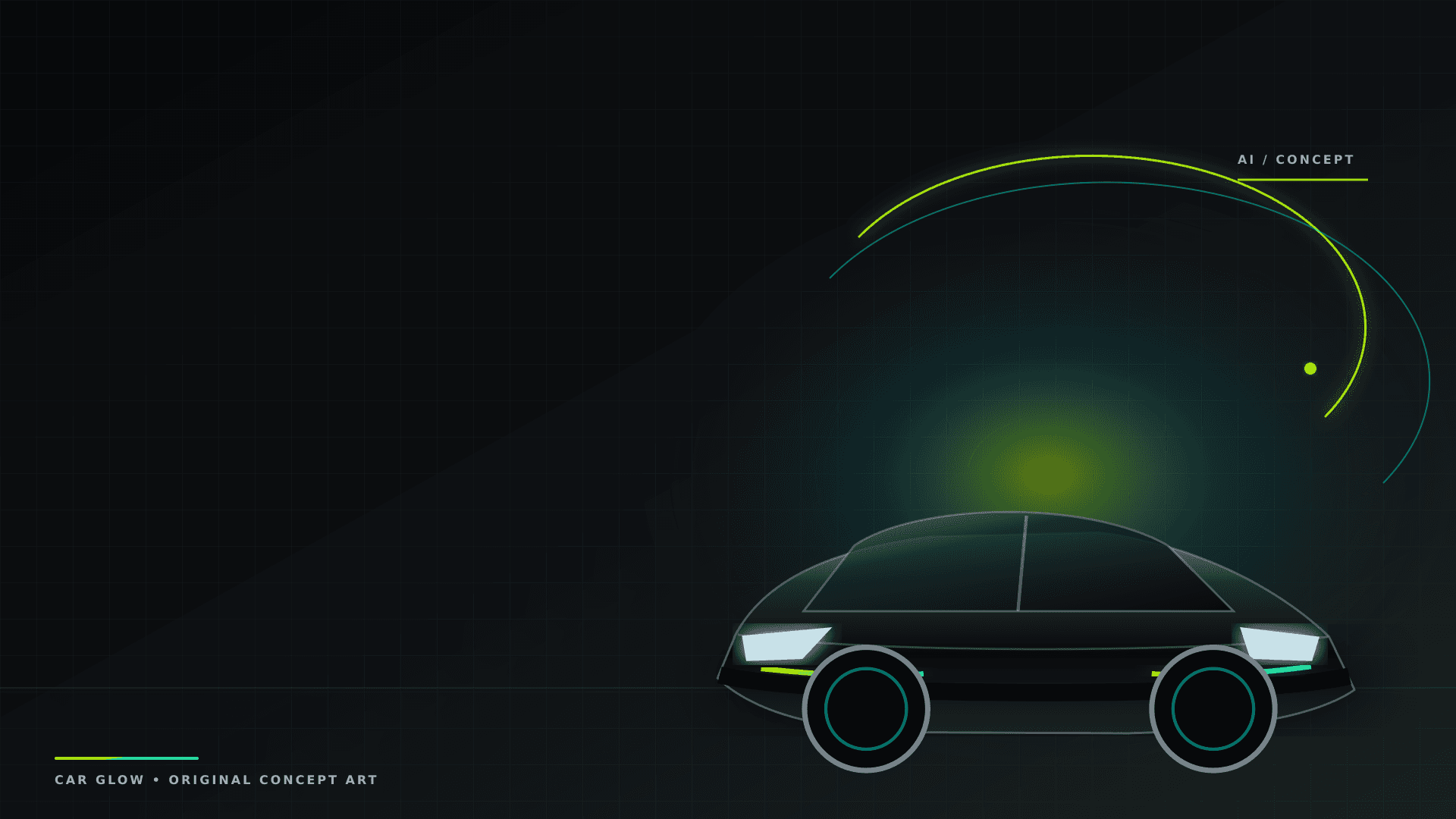 Conceptual CarGlow illustration of a car appearance analysis interface; not an actual customer result